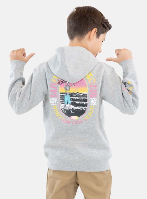 Polerón Ml Print Logo Esqueleto Pastel-1