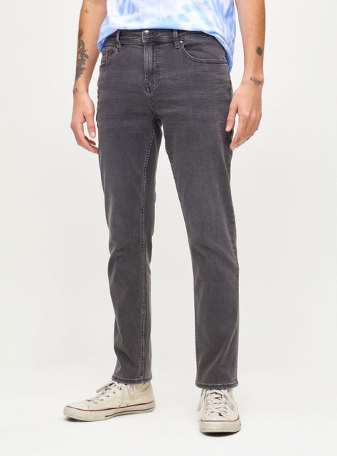 Jeans Casual Skinny Fit Gris-0