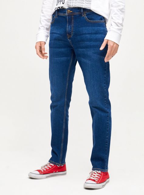 Jeans Casual Skinny Fit Azul-0