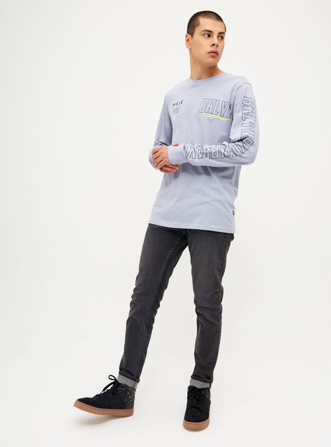 Jeans Super Skinny Fit Gris-3