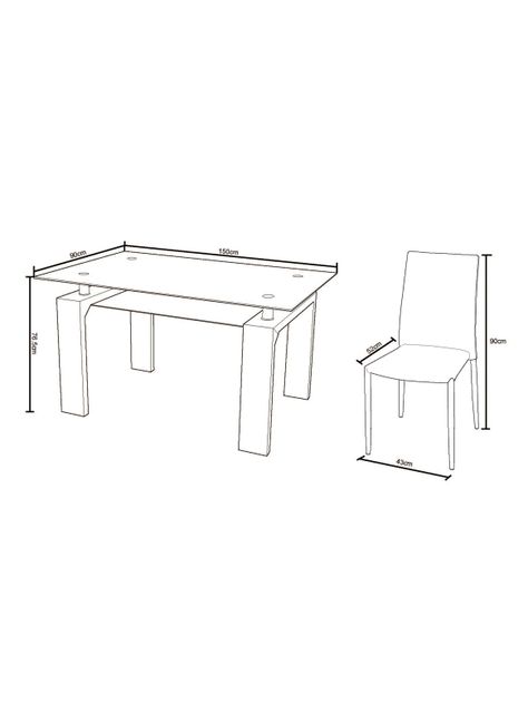 Juego de Comedor Vidrio Natural + 6 Sillas Attimo Attimo-2