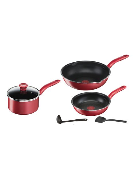 Batería de Cocina 6 Piezas So Chef Rojo-0