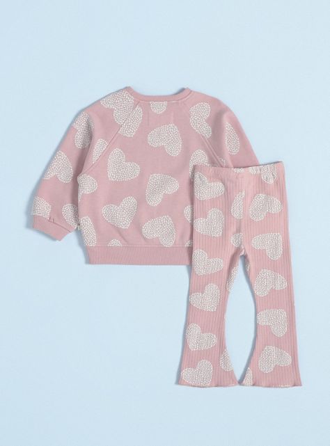 Conjunto Estampado Corazón Calzas Rib-1