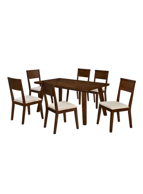 Juego de Comedor Castilla De 6 Sillas Madera Natural-0
