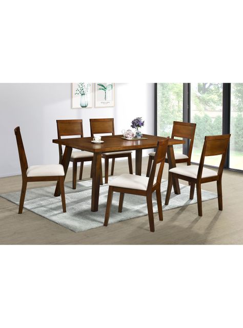 Juego de Comedor Castilla De 6 Sillas Madera Natural-3