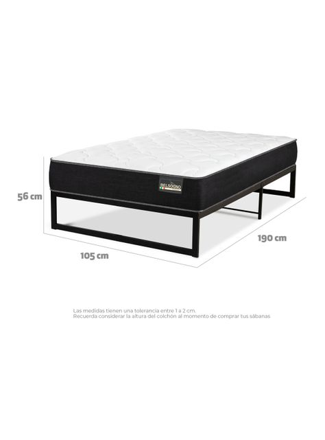 Cama Iron Belsogno Plus 1.5 Plazas-1