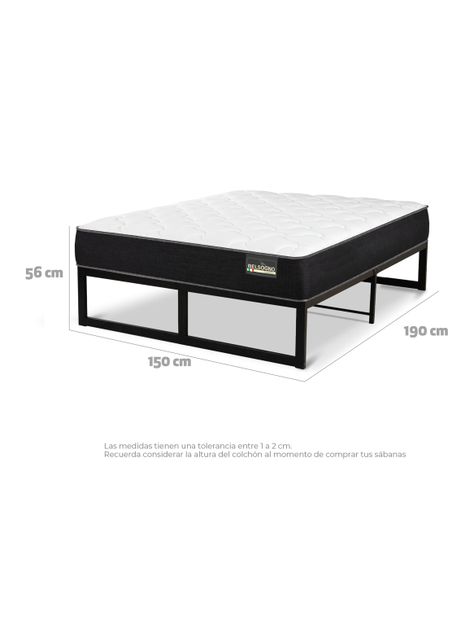 Cama Iron Smart Belsogno Plus 2 Plazas-1