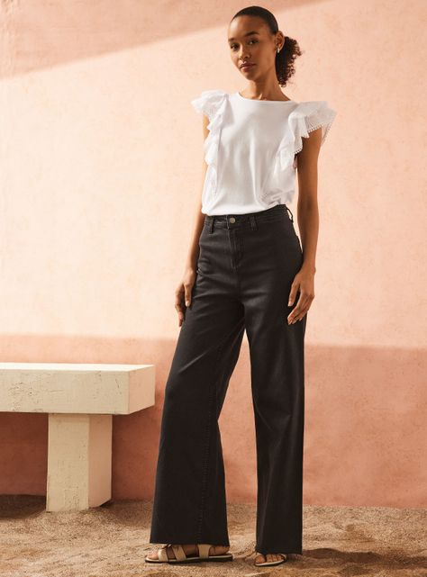 Jeans Wide Leg Tiro Alto-4