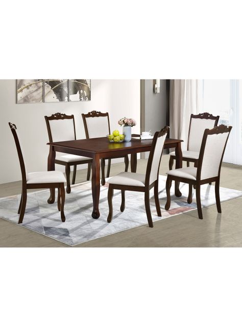 Juego de Comedor Aragon 6 Sillas Madera Natural-3
