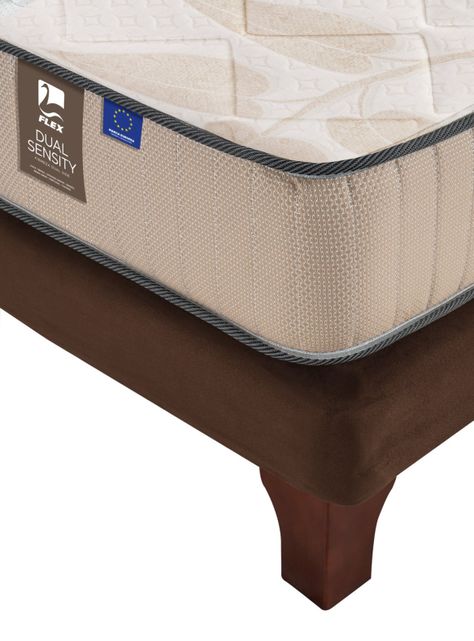 Cama Europea Dual Sensity King Flex + Respaldo + Velador-3