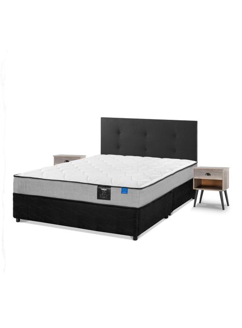 Cama Americana Star 2 Plazas BD Flex + Respaldo + Velador-0