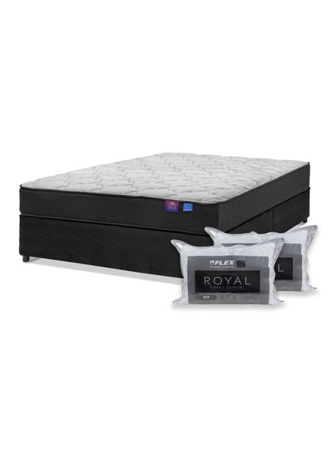 Cama Americana Therapdic Plus 2 Plazas Flex+Set Almohadas-0