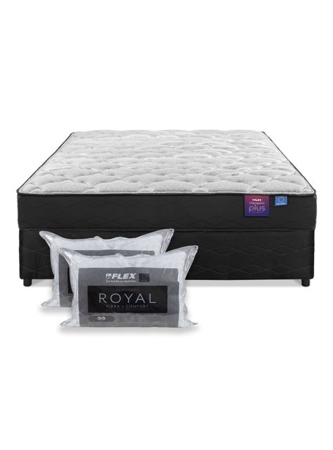 Cama Americana Therapdic Plus 2 Plazas Flex+Set Almohadas-1