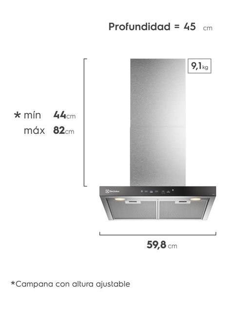 Campana Decorativa Pared CE6TF 59.8 cm-1