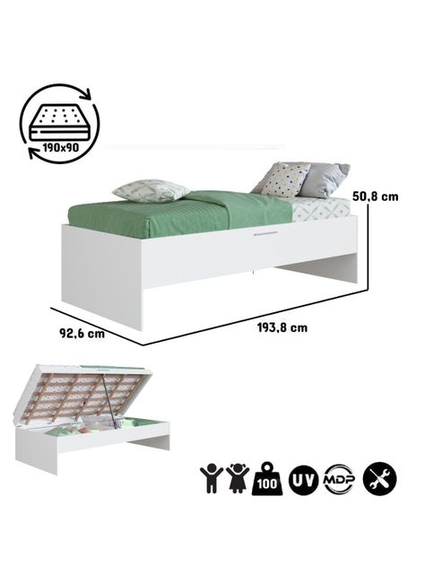 Cama Baúl Israel Blanca 1 Plaza-1