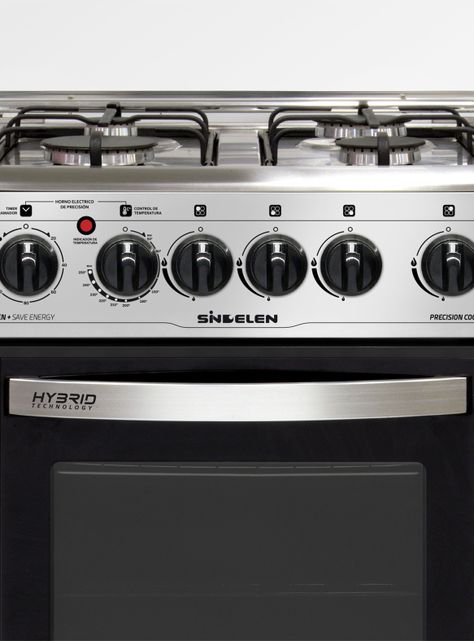 Cocina a Gas Híbrida 4 Quemadores + Horno Eléctrico CH-540NI-3