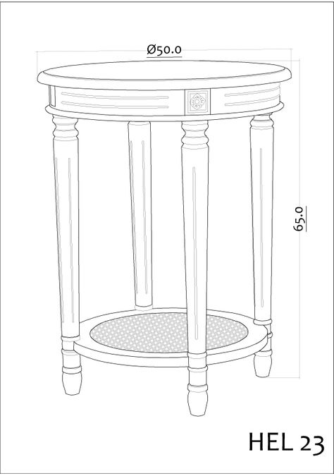 Mesa Lateral Helena Junco 50 cm-2