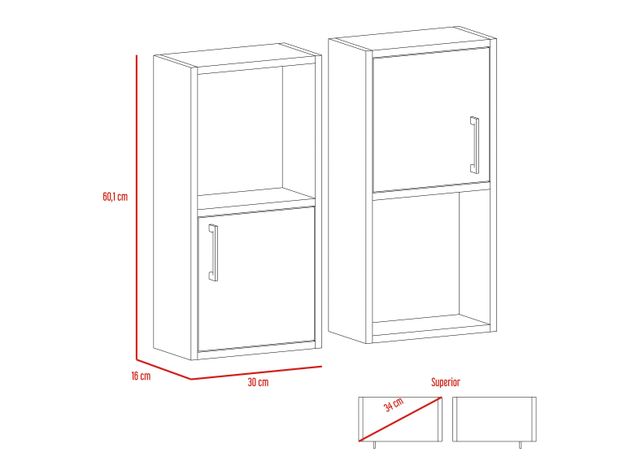Set Muebles Optimizador Colgante Baño TuHome-2