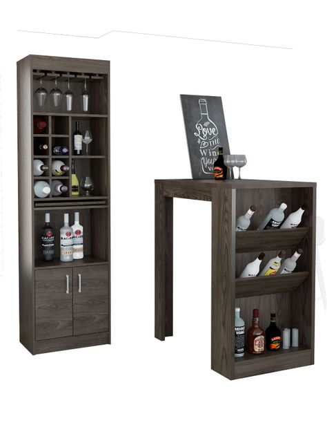 Bar + Mesa de Bar Syrah Coñac TuHome-0