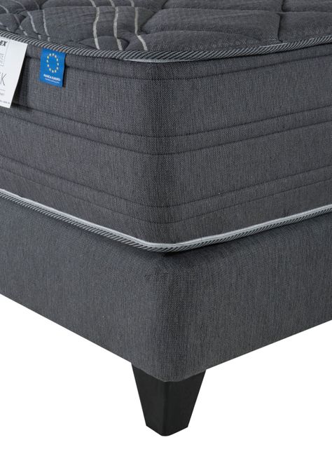 Cama Europea Black 2 Plazas + Respaldo con Velador Rover-3