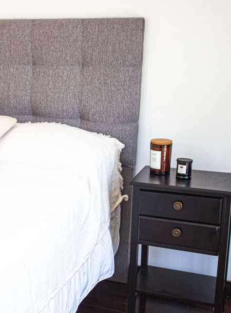 Cama Europea Black 2 Plazas + Respaldo con Velador Rover-5