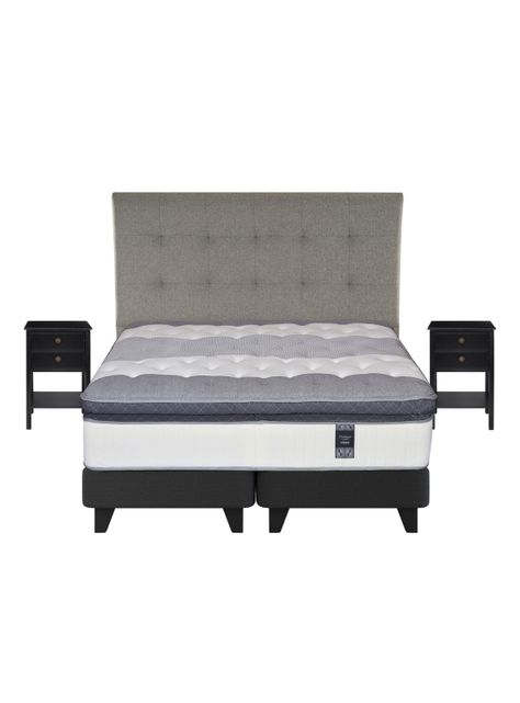Cama Europea Titanium King + Respaldo Velador-0