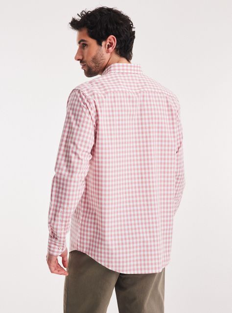 Camisa de Vestir Algodón Poliester-1