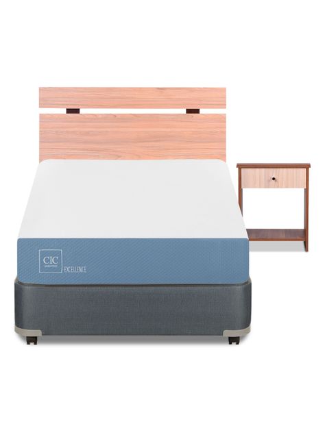 Box Americano 1.5 Plazas Excellence Ruedas + Set Muebles Olmo-2