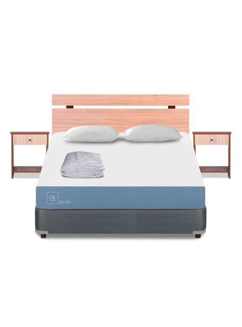 Box Americano 2 Plazas Excellence + Set Muebles Olmo + Almohadas + Plumón-2