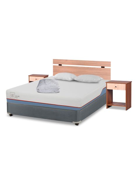 Box Americano Full Excellence + Set Muebles Olmo + Almohada + Plumón-0
