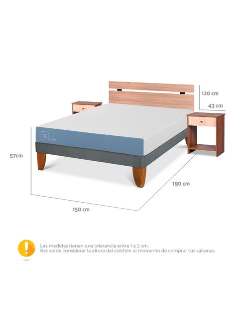 Cama Europea Excellence 2 Plazas + Set Muebles Olmo-1