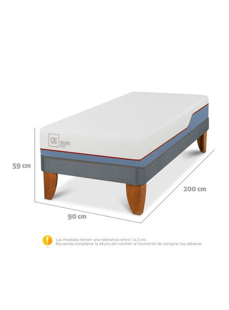 Cama Europea Excellence Plus 1 Plaza-1