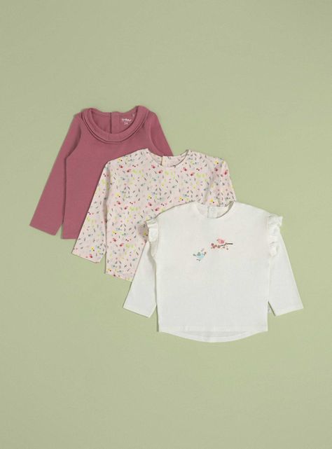 Polera Tripack Niña Estampado-0