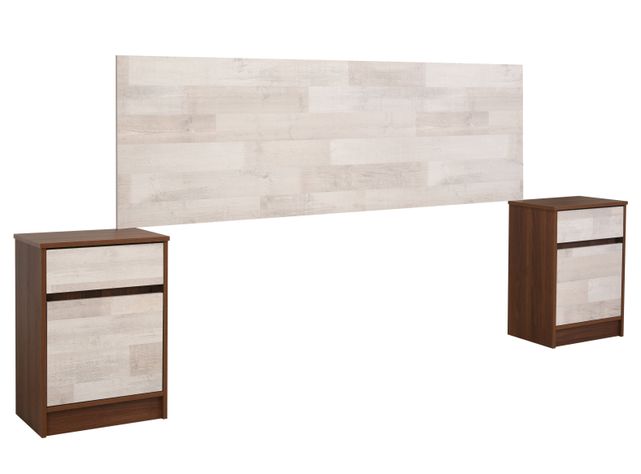Set Muebles Legno: Respaldo 2 Plazas + Veladores-2