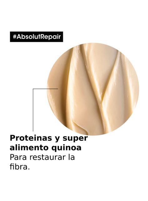 Set Absolut Repair Reparación y Nutrición Cabello Dañado y Seco Shampoo 300ml + Máscara 250ml + Aceite 90ml-4