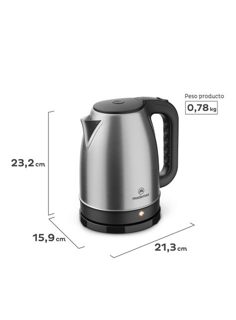 Hervidor 1.8 Lts MEK10 Gris-4