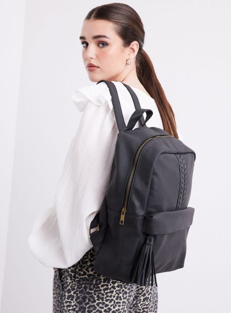 Mochila con Detalle Trenzado-0
