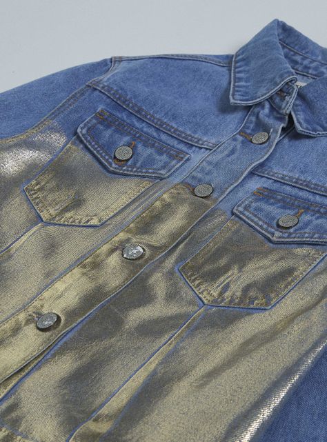 Chaqueta Denim Folia Dorado-4