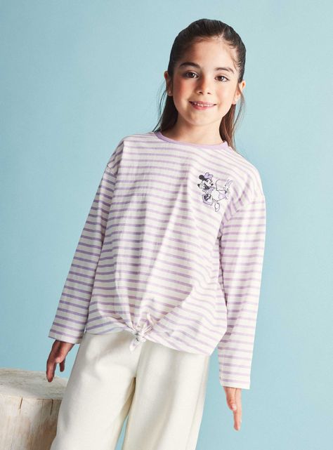 Polera Niña con Aplicaciónes Y Nudo Minnie & Daisy Disney-0