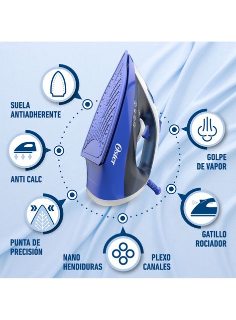 Plancha de Vapor con Base Antiadherente 6003-4
