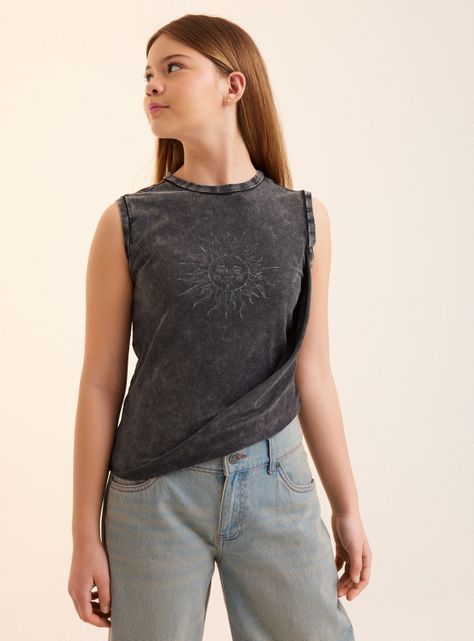 Polera Tank Frontal Print-0