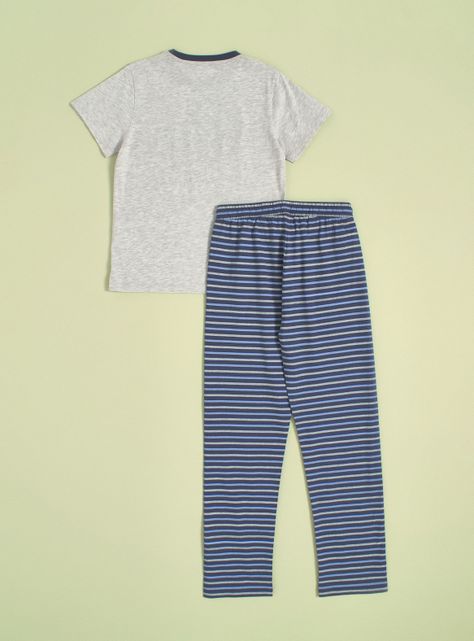 Pijama Manga Corta Estampado con Puff-1