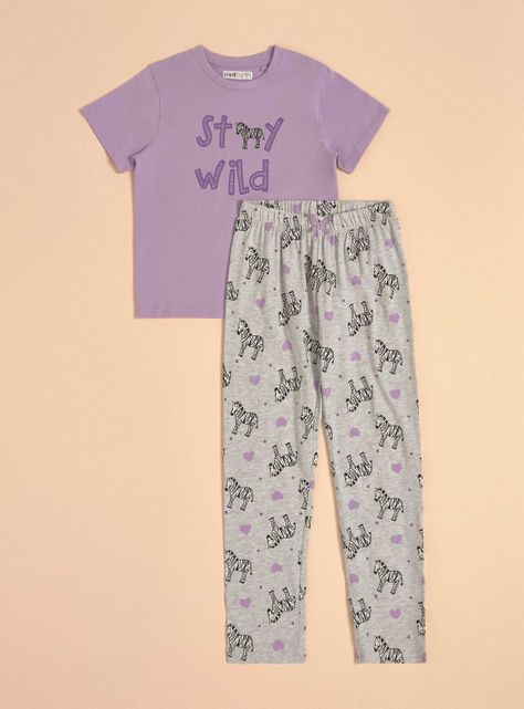 Pijama Manga Corta Estampado  Zebra-0