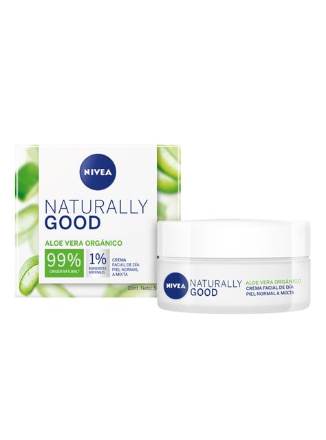 Crema Nivea Facial Naturally Good Aloe Vera 50 ml-0