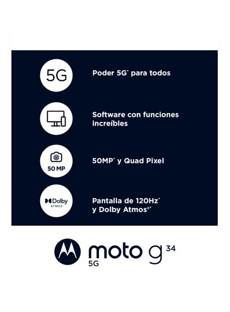 Smartphone Moto G34 5G 256GB 6.5" Azul Liberado-4