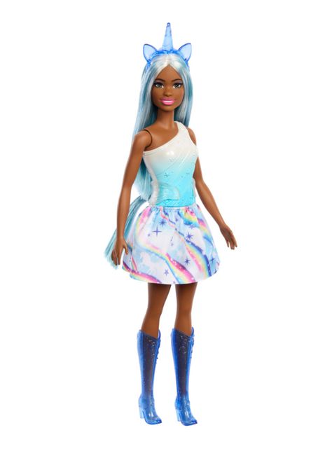 Muñeca Unicornio Falda de Ensueño Azul-0