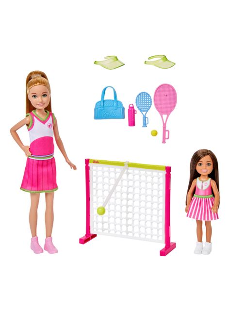 Muñeca Chelsea y Stacie Set de Juego Clases de Tenis-0