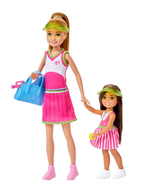 Muñeca Chelsea y Stacie Set de Juego Clases de Tenis-3