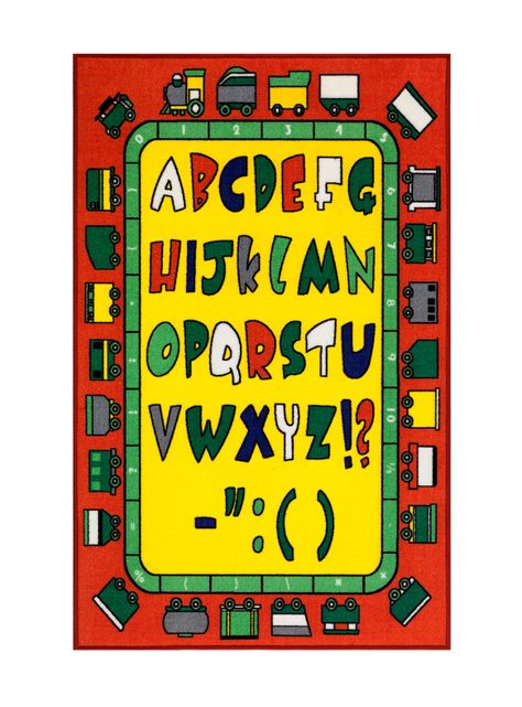 Alfombra Infantil 100 x 160 cm Roja-0