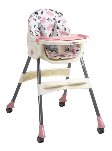Silla de Comer Steps Rosada Bebesit-0